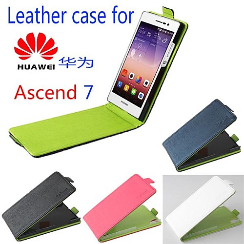 Hot Sale 100% PU Leather Flip Leather Up and Down Case for Ascend P7(Assorted Color)