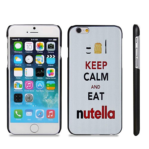 Keep Clam and Eat Nutella Pattern Hard Plastic Back Cover for iPhone 6