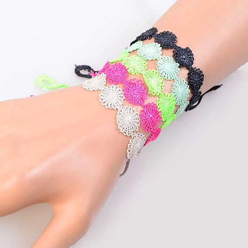 European Fashion Sweet Lace Sunflower  Bracelets(1PC)(Assorted Colors)