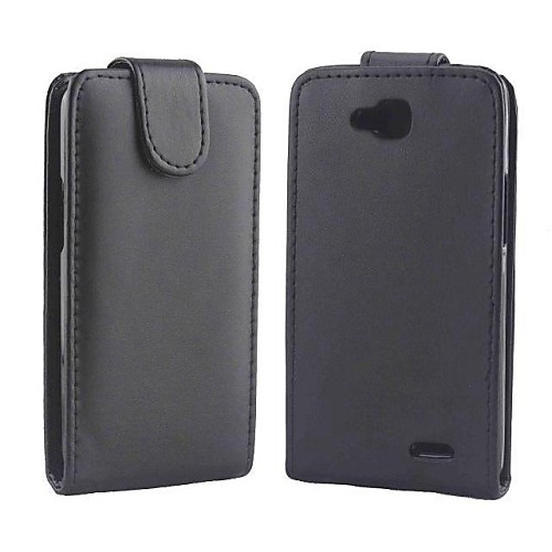 Solid Color Pattern Open Up and Down PU Leather Full Body Case for LG L90/D405