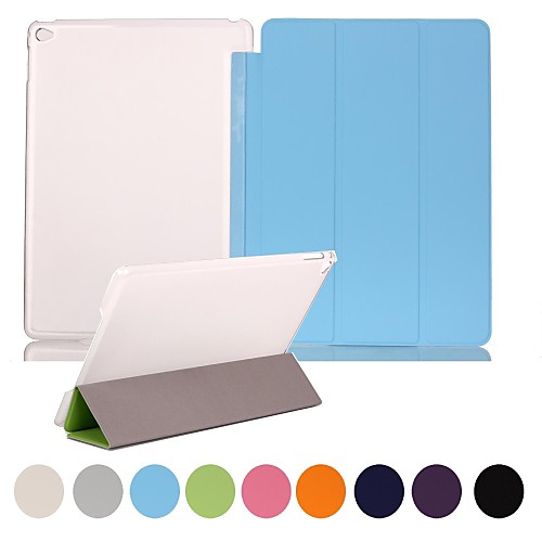 Natusun™ Slim Smart Soft PU leather Cover Hard Translucent Plastic Shell Integrated with Sleep Bracket for iPad air 2