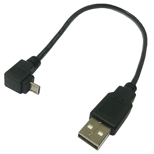 вниз под углом 90 градусов Micro USB мужчина к USB заряда данных кабель для i9500 9300 n7100 бесплатной доставкой