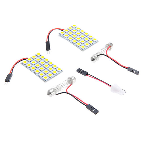 гирлянда t10 4w 350lm 24  5050 SMD белый свет автомобиля крыша свет / настольная лампа (dc12v 2шт)