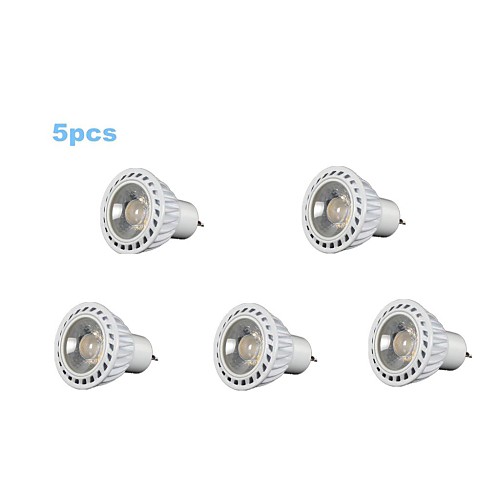5pcs 5W GU10 350-400LM 6000-6500K Cool White Color Support Dimmable Led Cob Spot Light Lamp Bulb(110V)