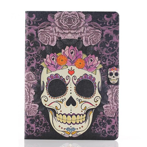 Purple Roses Skulls Pattern PU Leather Full Body Case with Stand for Samsung Tab4 10.1 T530