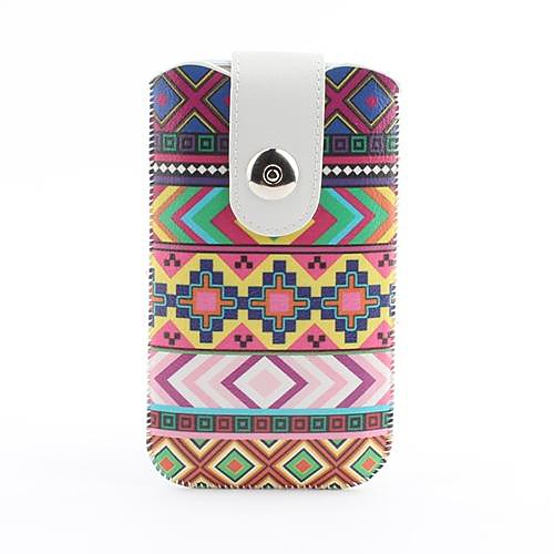 Aztec Tribal Pattern Pouch Bag Case with Metal Buckle and Belt Clip for iPhone 6