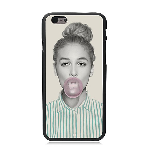 Elonbo The Girl Blow Bubble Gum Plastic Hard Back Cover for iPhone 6