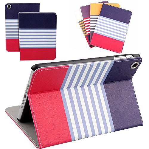 DSD Luxury Supper Slip Auto Sleep/Wake Up Stripe PU Leather Full Body Case for iPad 2/3/4 (Assorted Colors)