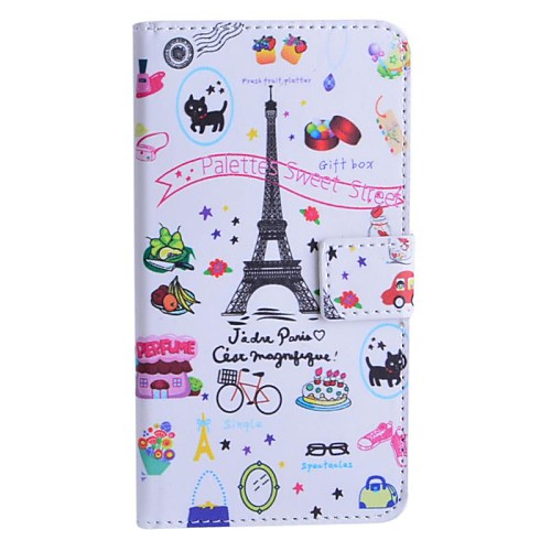 Palettes Sweet Street Pattern PU Leather Case with Stand and Card Slot for HTC Desire 516