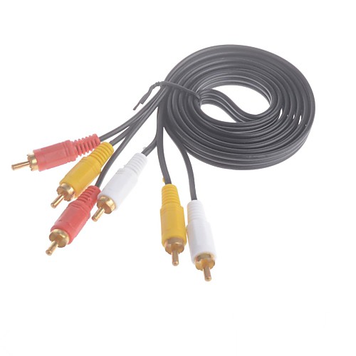 1.5M 5FT 3 RCA Male to 3 RCA Male Cable Free Shipping