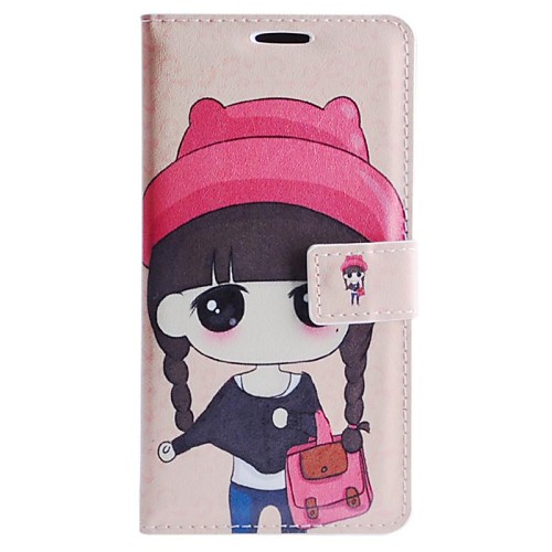 Cartoon Beautiful Girl Pattern PU Leather Full Body Cover with Stand for Samsung Galaxy Grand 2 G7106