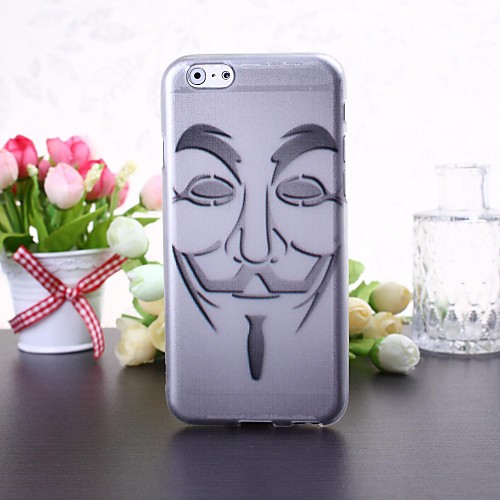 Cool Man Pattern Transparent TPU Soft Case for iPhone 6