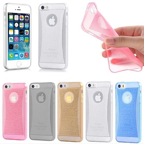 Thin Crystal Glow Soft TPU Back Cover Case for iPhone 5/5S (Assorted Colors)