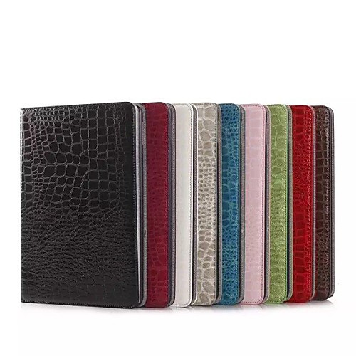 HHMM Crocodile Skin Pattern PU with Stand Auto Sleep/Wake Up for iPad Air 2/iPad 6 (Assorted Colors)