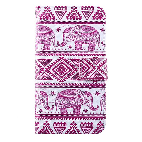 Pink Elephant Pattern PU Leather Full Body Case for LG G3