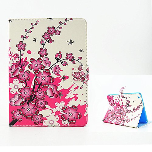 Plum Blossom Design Leather Case with Stand for iPad Air 2