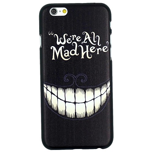 Grinning with Words Pattern PC Hard Back Cover Case for iPhone 6