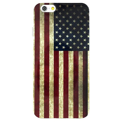 The Retro National Flag of USA Pattern TPU Soft Back Cover Case for iPhone 6