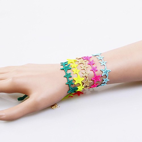 European Fashion Sweet Lace Pentagram  Friendship Bracelets(1PC)(Assorted Colors)