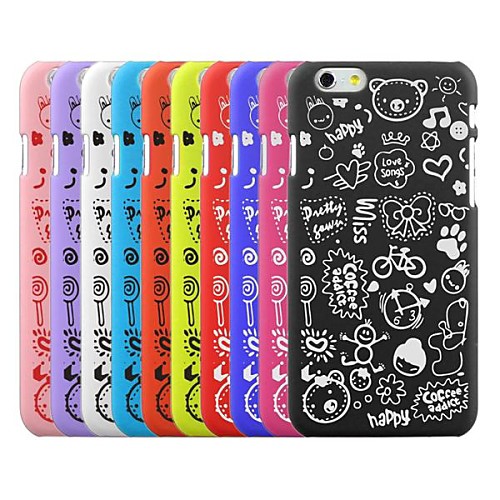 ENKAY Cartoon Print Protective Matte Non-slip Case Back Cover for iPhone 6 (Assorted Colors)