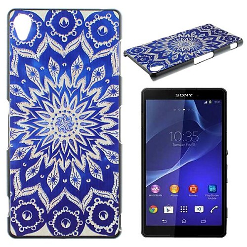 Blue Sun Flowers Pattern PC Hard Case for Sony Z1 L39H