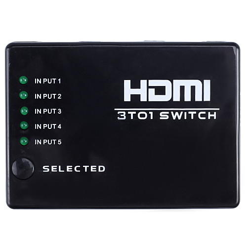 HDMI V1.4 3X1 HDMI Switch(3 in 1 out) Support 1080P