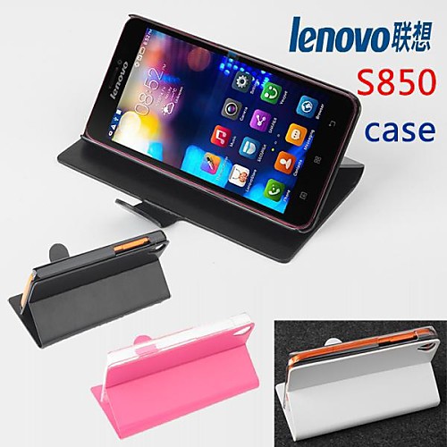 Hot Sale 100% PU Leather Flip Leather Up and Down Case for Lenovo S850(Assorted Color)