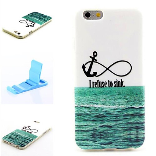 Curve Eight Anchor Pattern Silicone Soft Cover and Mini Diaplay Stand for iPhone 6