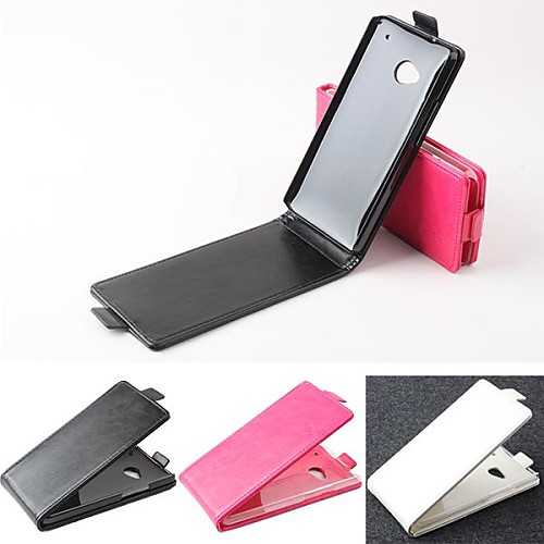 Hot Sale 100% PU Leather Flip Leather Up and Down Case for HTC One 802W/802T/802D(Assorted Colors)