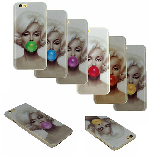 Marilyn Monroe Blows Bubbles Pattern PC Hard Back Cover Case for iPhone 6