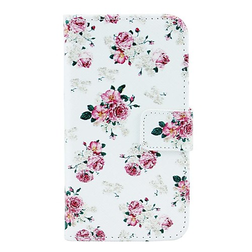 Rose Flower Pattern PU Leather Full Body Case with Card Slot and Stand for LG L50 D213N