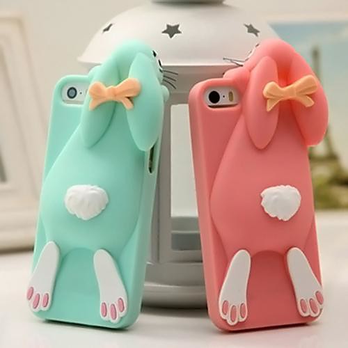 Lovely Bucktooth Rabbit Silicone Back Cover for iPhone 6 (Assorted Color)