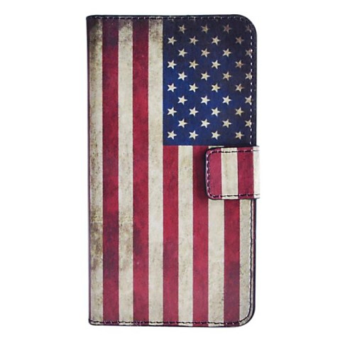 American Flag Pattern PU Leather Case with Stand and Card Slot for HTC Desire 510