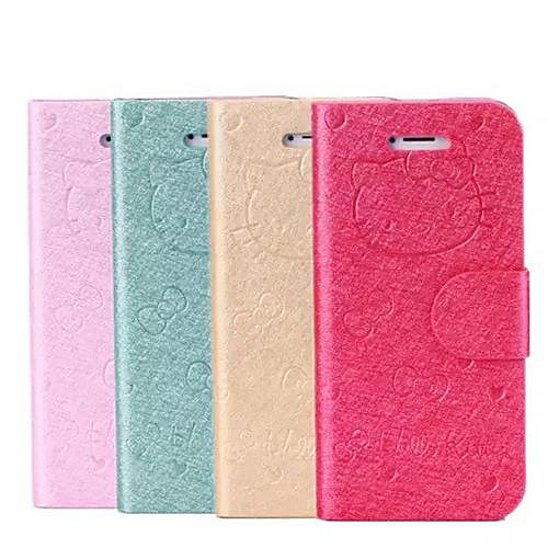 Cute Cartoon Hello Kitty Full Body PU Leather Case with Card Slot for iPhone 6(Assorted Colors)