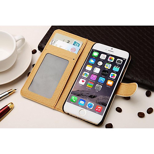 Luxurious Fashion PU Leather Full Body Cover with Card Slot and Stand for iPhone 6(Assorted Colors)