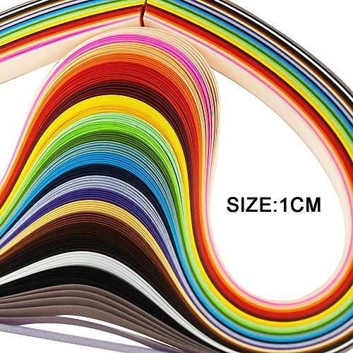 120pcs 1cmx53cm рюш бумаги (24 цвета x5 шт / цвет) DIY Craft художественное оформление