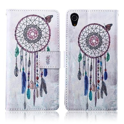 Dream Catcher Pattern PU Leather Full Body Cover with Card Slot for Sony Xperia Z2