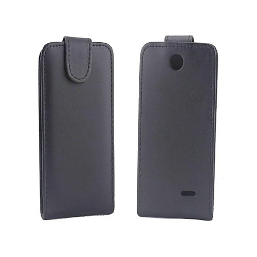 Solid Color Pattern Open Up and Down PU Leather Full Body Case for HTC Desire 310