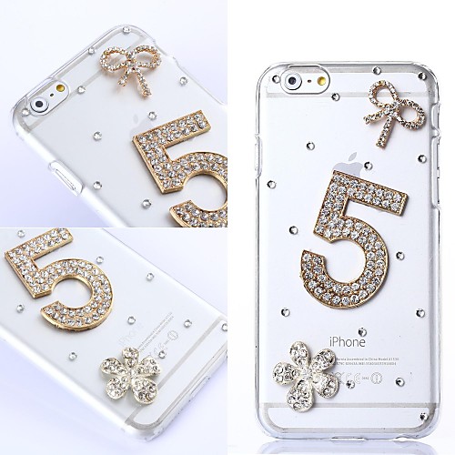 DIY Exquisite bowknot with Rhinestones Pattern Plastic Hard Cover for iPhone 6