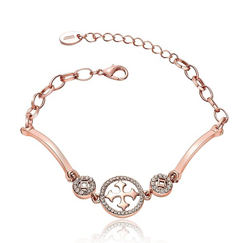 Women's Rose Gold Plated Geometry Drill Bracelet