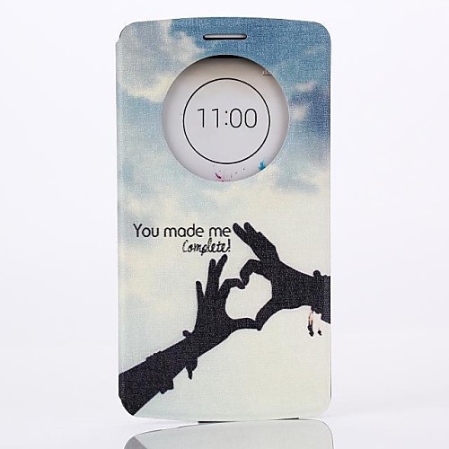 Love Pattern Full Body PU Leather Case Cover with Stand  for LG G3