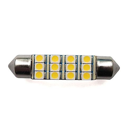 42mm 12x3528 SMD 1.5W 80lm автомобиль гирлянда купол света для чтения номерных знаков лампы белого теплый белый (2 шт)