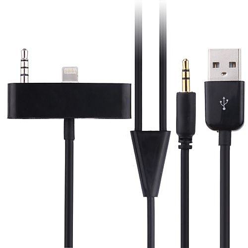 USB до 8-контактный  3,5 мм Окс автомобиль аудио кабель для Iphone 5/5 сек / 5с (120см ассорти)