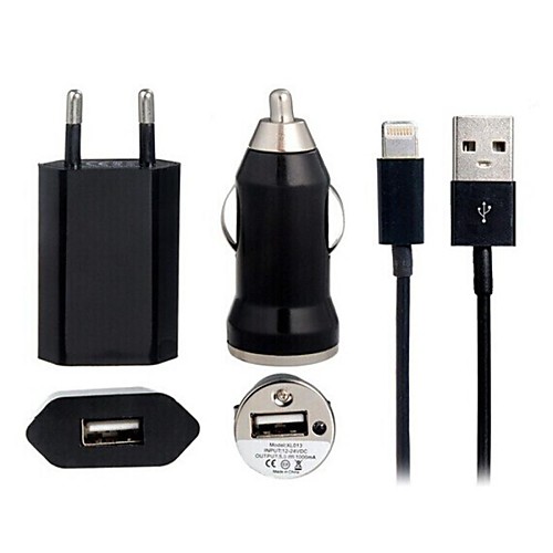 Mini USB автомобильное зарядное устройство&USB-кабель&евро зарядное устройство для iPhone 6 / IPhone 6 плюс / 5/5 сек / 5с
