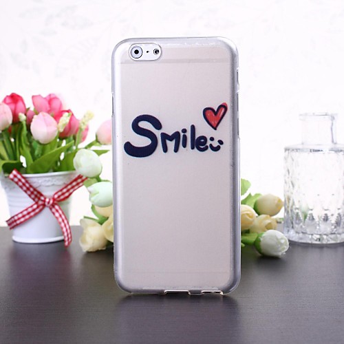 Smile Pattern Transparent TPU Soft Case for iPhone 6