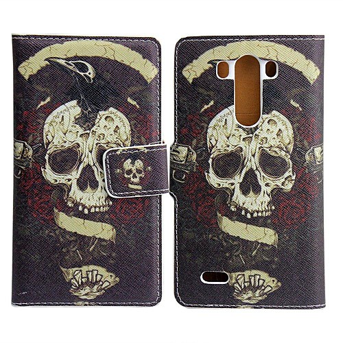 Skull Captain Pattern PU Leather Full Body Case for LG G3