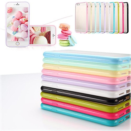 TPU Frame Scrub PC Back Cover Case for iPhone 6 (Assorted Colors)