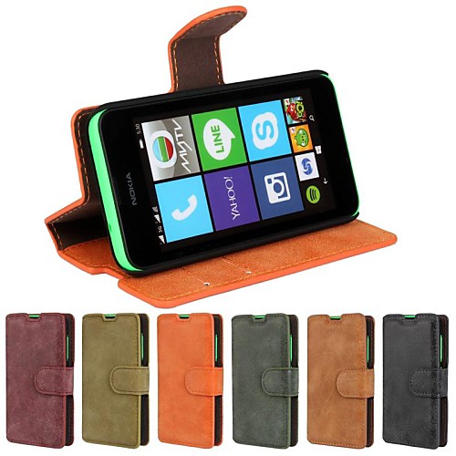 Frosted Styles PU Leather Full Body Cover with Stand and Card Slot for Nokia Lumia 530 (Assorted Colors)