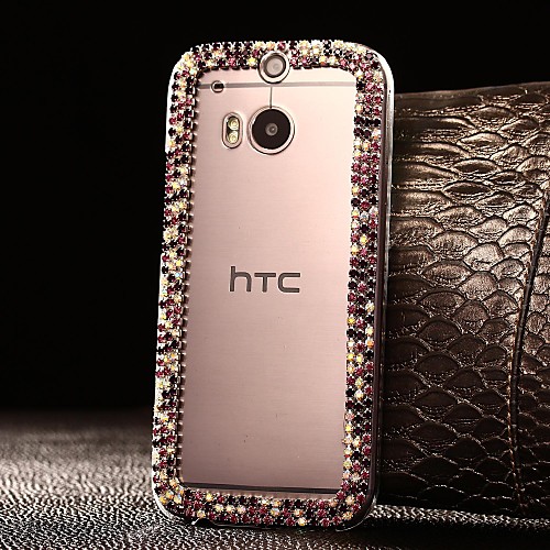 DIY Attractive Rhinestones Pattern Plastic Hard Case for HTC One M8