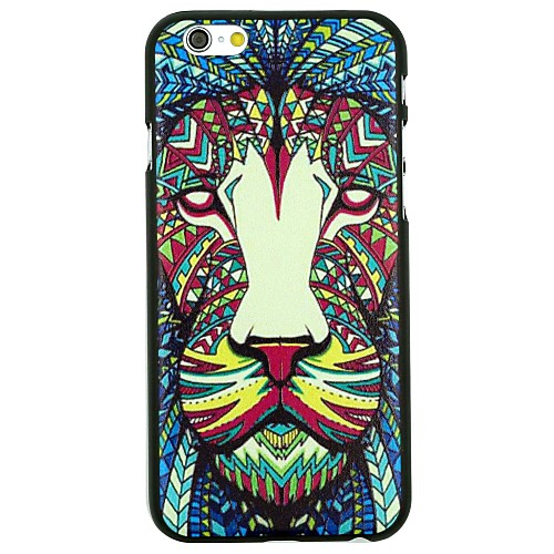 Folk Style Lion Pattern Pattern PC Hard Back Cover Case for iPhone 6